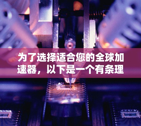 为了选择适合您的全球加速器，以下是一个有条理的步骤指南